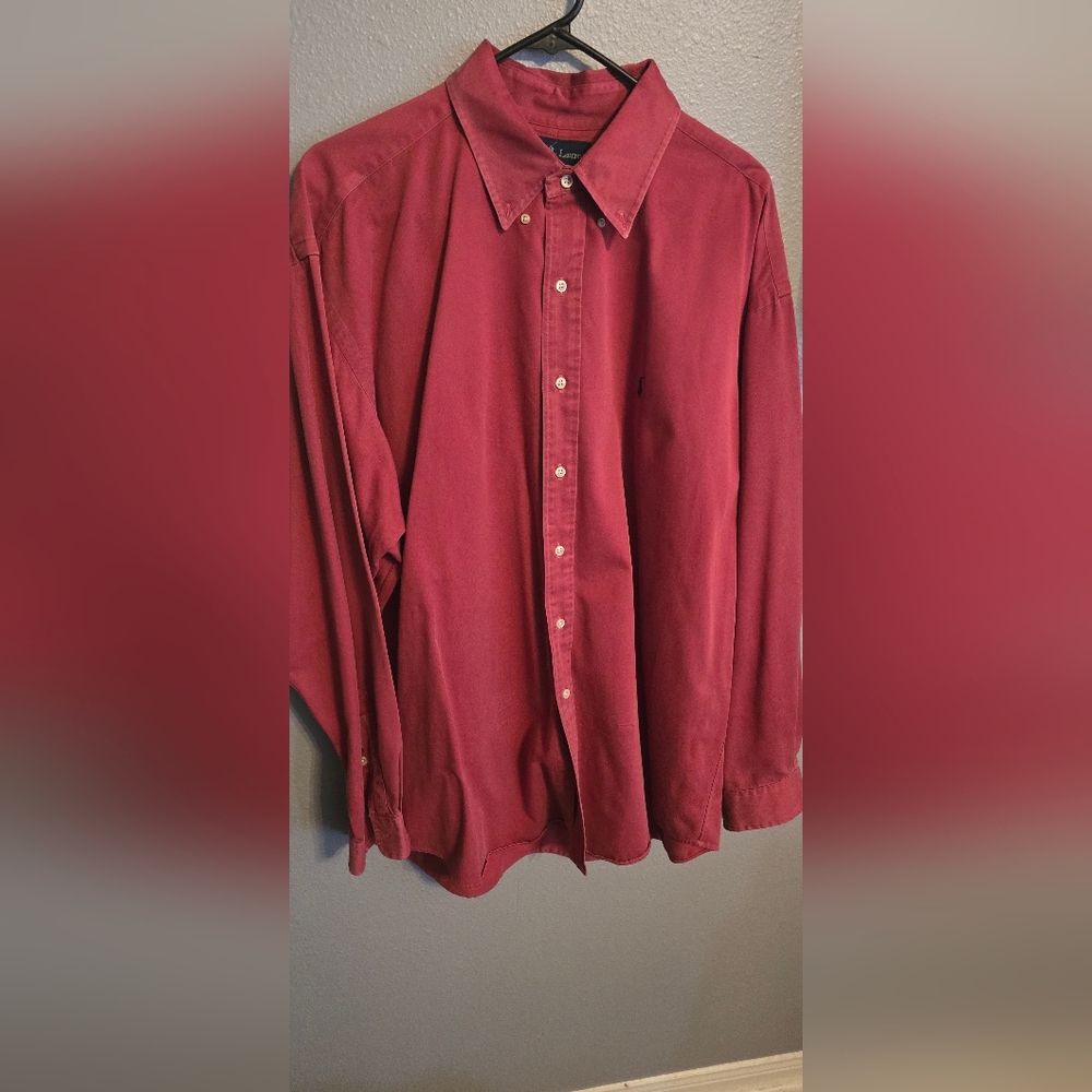 Ralph Lauren Blake XL 100% Cotton HEAVY WEIGHT Long Sleeve Button Down Shirt -